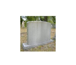 Die on Base Headstone