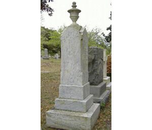 Pedestal Headstone with Urn